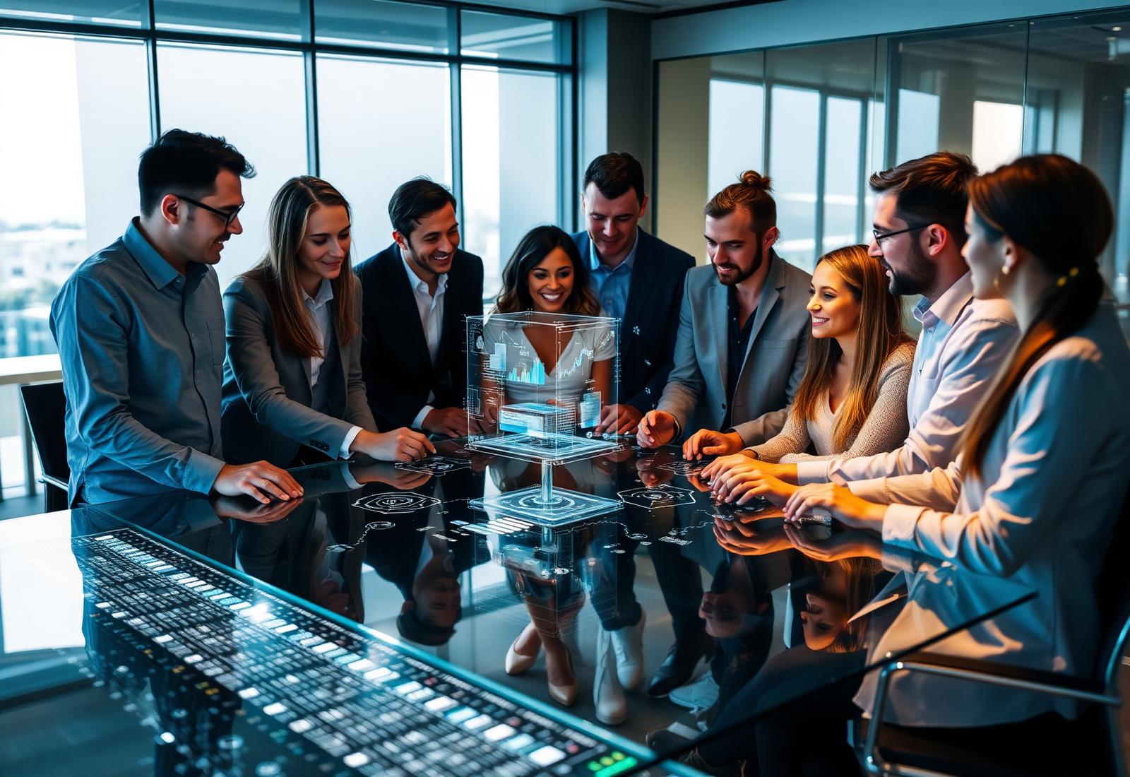 Aurora Infotech team collaborating